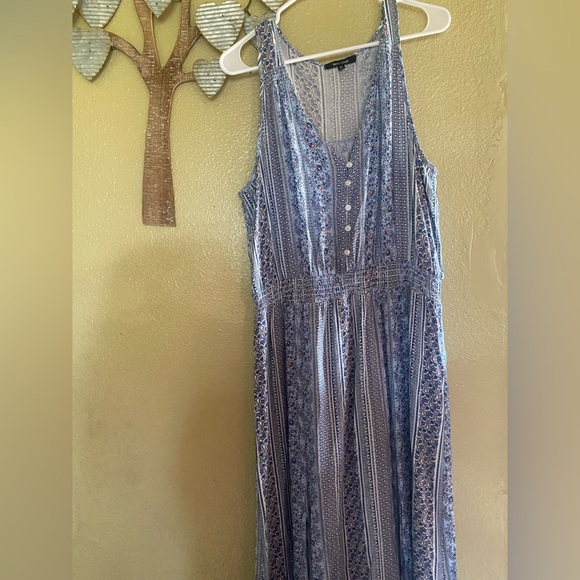 New Look Dresses & Skirts - New Look Light Blue Patterned Maxi Dress